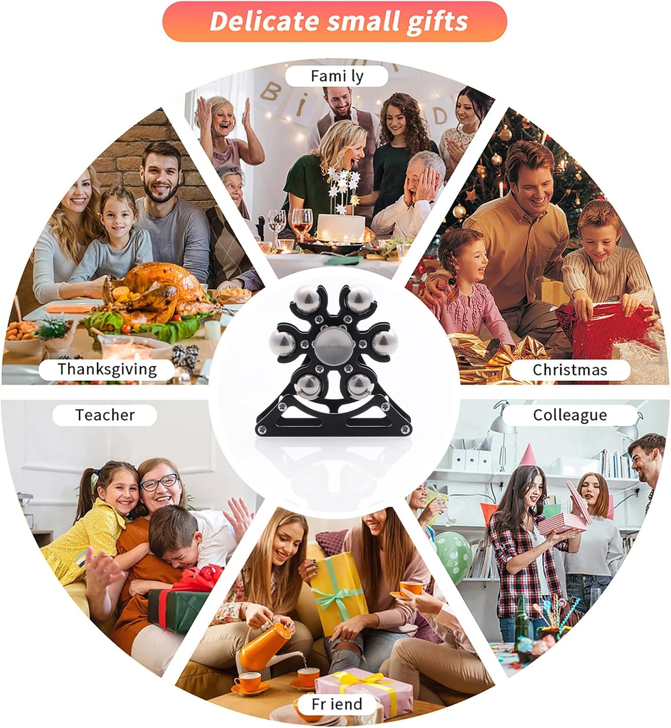 Desk-Fidget-Toys for Ferris-Wheels-Spinner: Metal Kinetic-Spinner 4mins, Cool-Gadgets for Kid Children Teen Adult EDC-Toy, ADHD Tools Cool-Stuff Stress Relief Gift for Office Home School Christmas