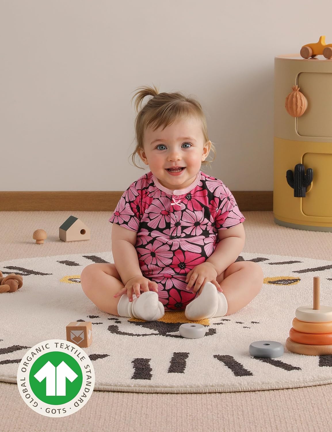 Yoofoss Baby Bodysuits 100% Organic Cotton Short Sleeve Infant Romper for Boy and Girl Baby Clothes, Soft Breathable