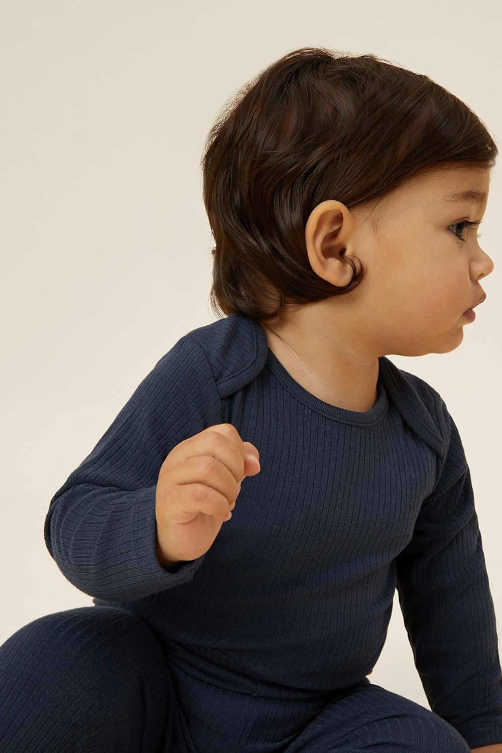 MORI Baby Unisex Long Sleeve Bodysuit Viscose from Bamboo and Organic Cotton - Comfortable Toddler Romper for Boys and Girls