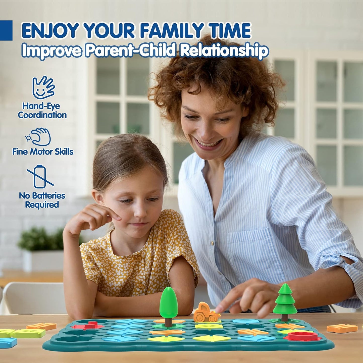 Kids Toys STEM Board Games - Logic Road Builder Brain Teasers Puzzles for 3 to 4 5 6 7 Year Old Boys Girls, Educational Montessori Birthday Gifts for Ages 4-8 Preschool Classroom Learning