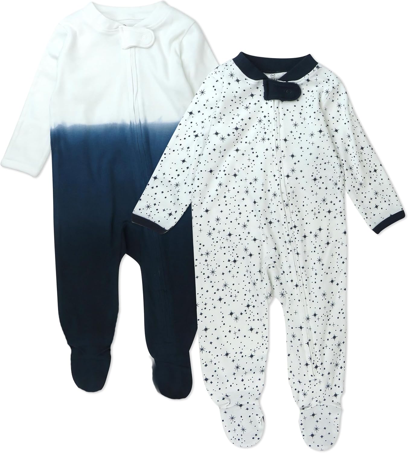 HonestBaby Baby Sleep N' Play One-Piece Zip-Front Footed Organic Cotton Pajama Sleeper