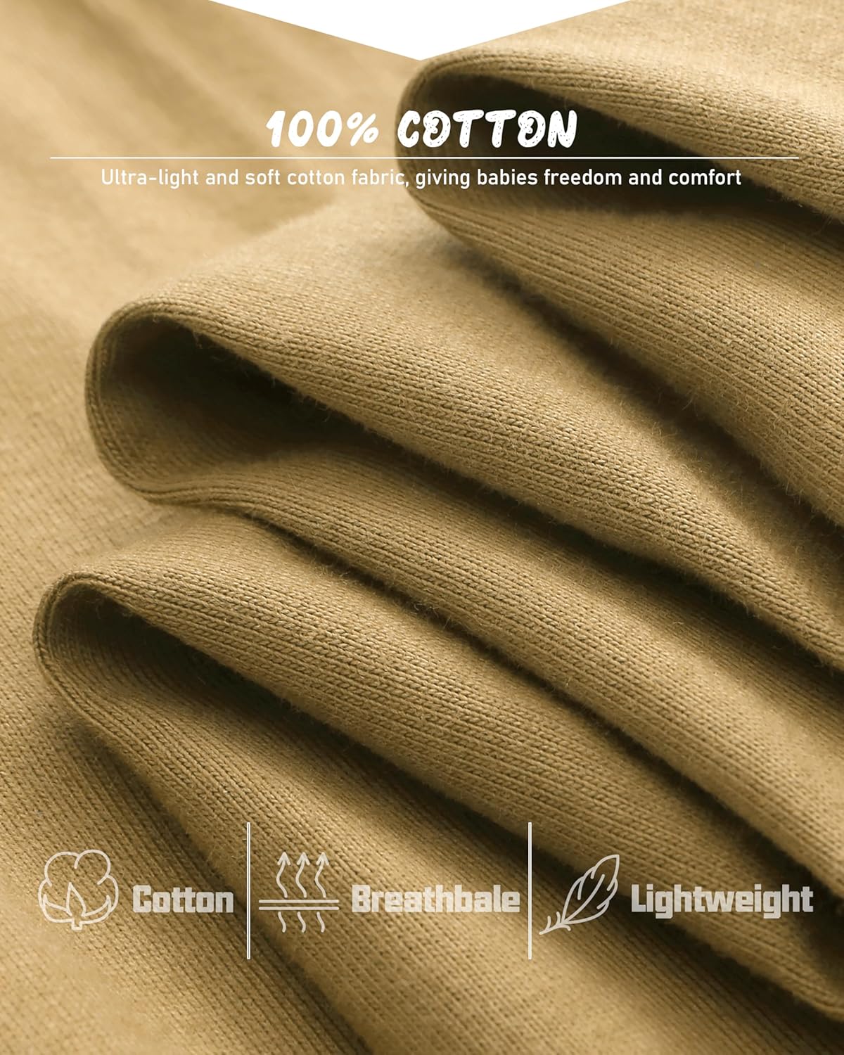 GFQLONG 4 Pack Toddler Boys and Girls Cotton Pants Lightweight Trousers, Kids Summer Casual Solid Sweatpants with Drawstring