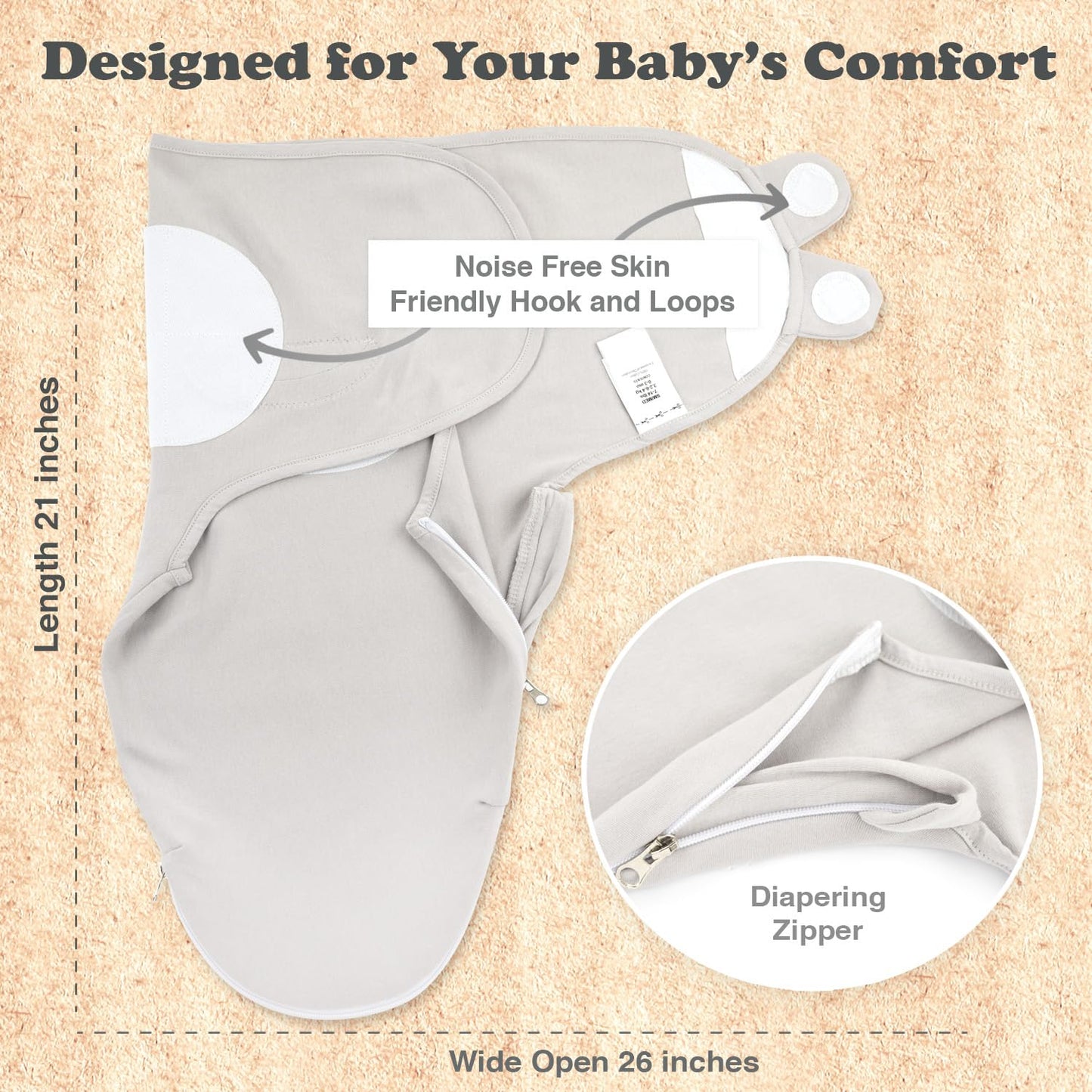 Bublo Baby Organic Swaddles for Newborns – Zipper Swaddles 0-3 Months, 3-Pack – Infant Sleep Sack with Zipper – Adjustable & Breathable Swaddle Blanket Wrap for Newborn Girls (Light Green, Blue)