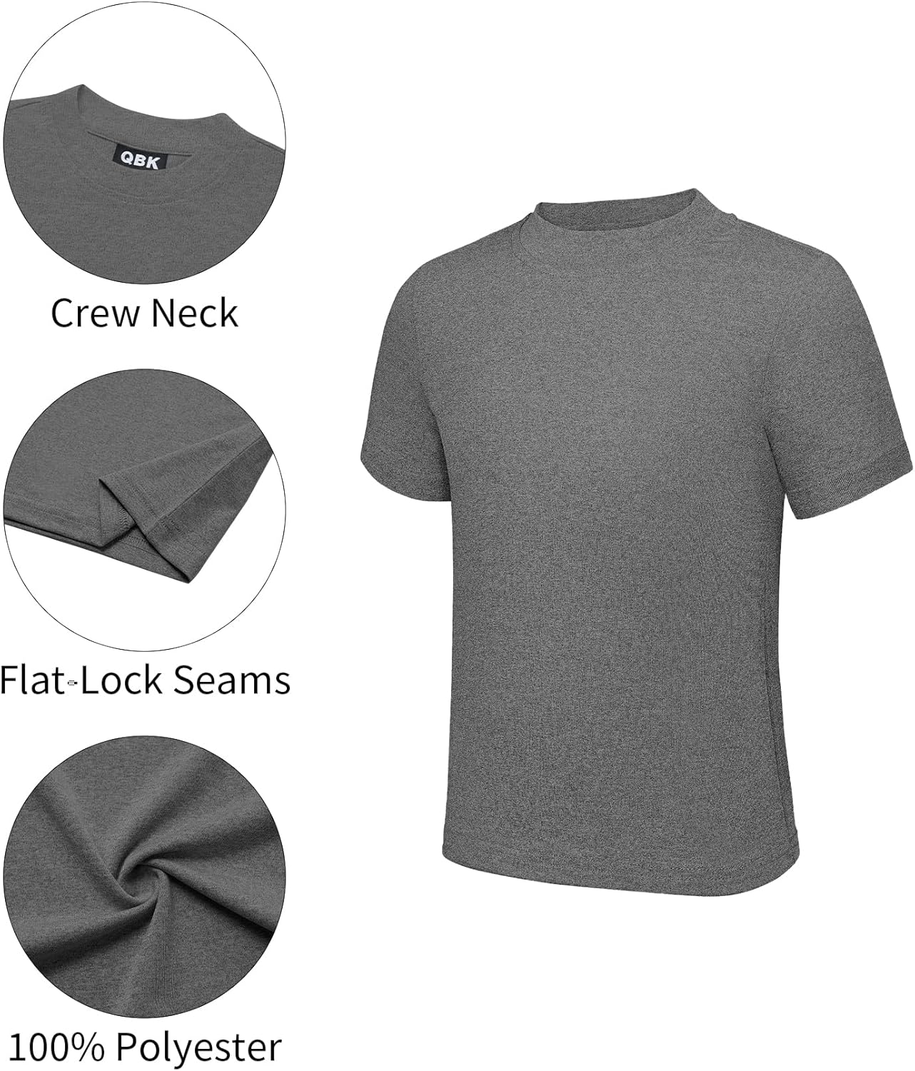 QBK 2T to Youth Neon Shirt Kids UPF 50+ Dry Fit Athletic Short Sleeve Rash Guard T Shirts for Boys Girls Sports Undershirt