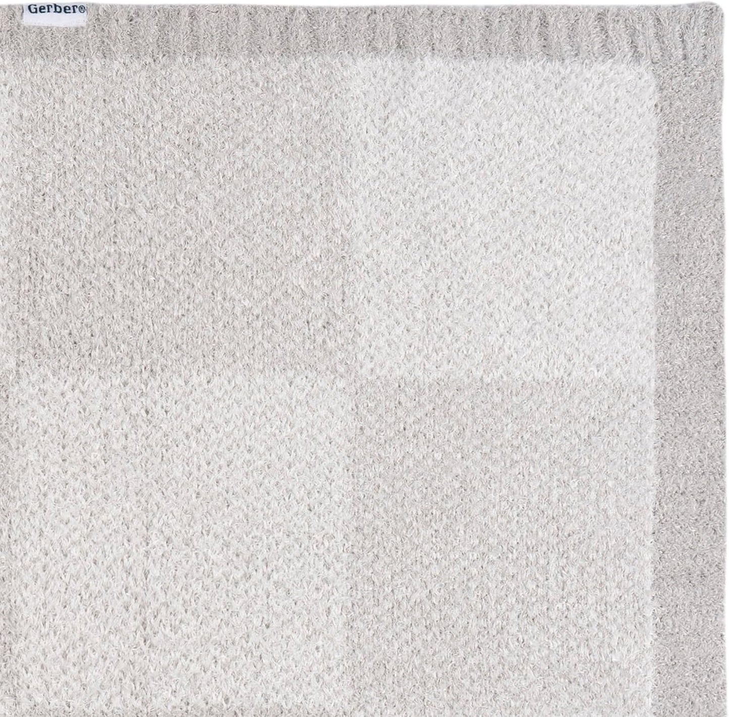 Gerber Unisex Baby Cozy Soft Silky Mink Checkerboard Grid Blanket, Tan Check, One Size