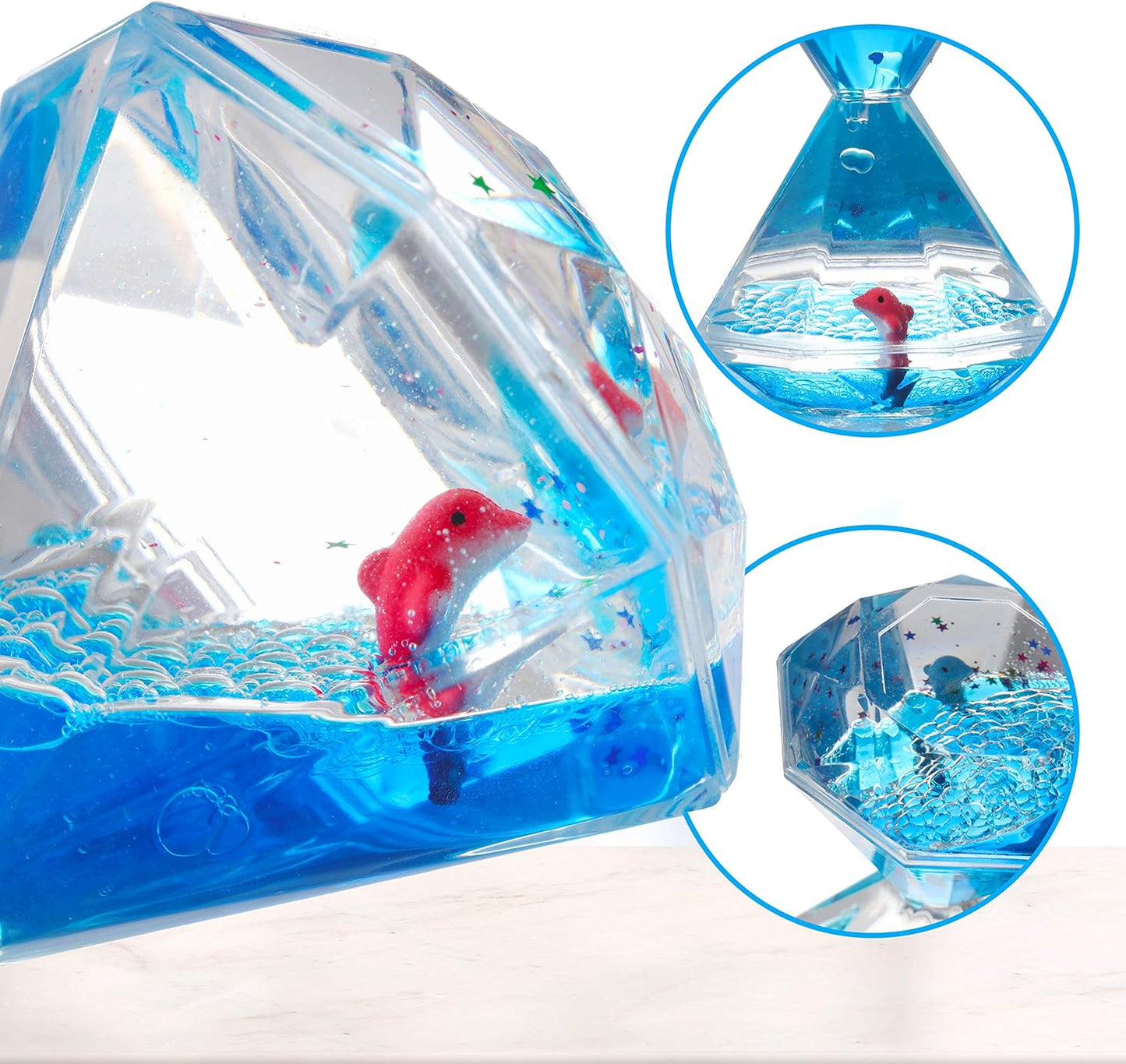 Sensory Toys Liquid Motion Timer Bubbler 3 Set - Best Fidget Toys for Kids Adults for Stress and Anxiety Relief, Calming Tool for Autism Children, Stocking Stuffers Kids Toddlers