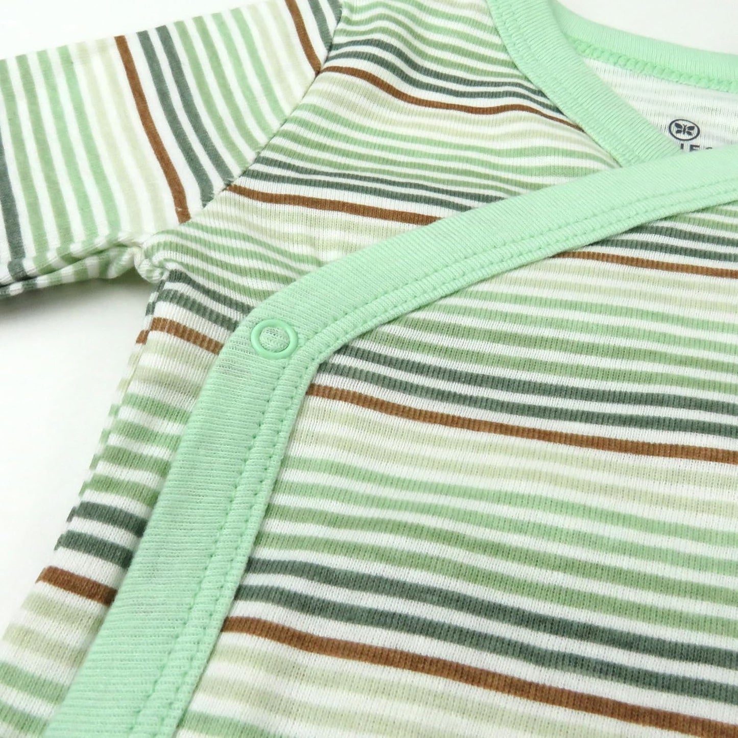 HonestBaby unisex-baby 3-pack Long Sleeve Side-snap Kimono Bodysuits Organic Cotton for Infant Baby Boys, Girls, Unisex