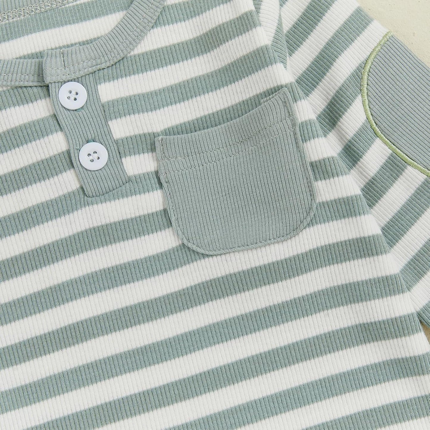 fhutpw Baby Boy Clothes 3 6 12 18 Months Ribbed Knitted Long Sleeve Romper and Pants Sets Newborn Fall Splicing Color Outfits