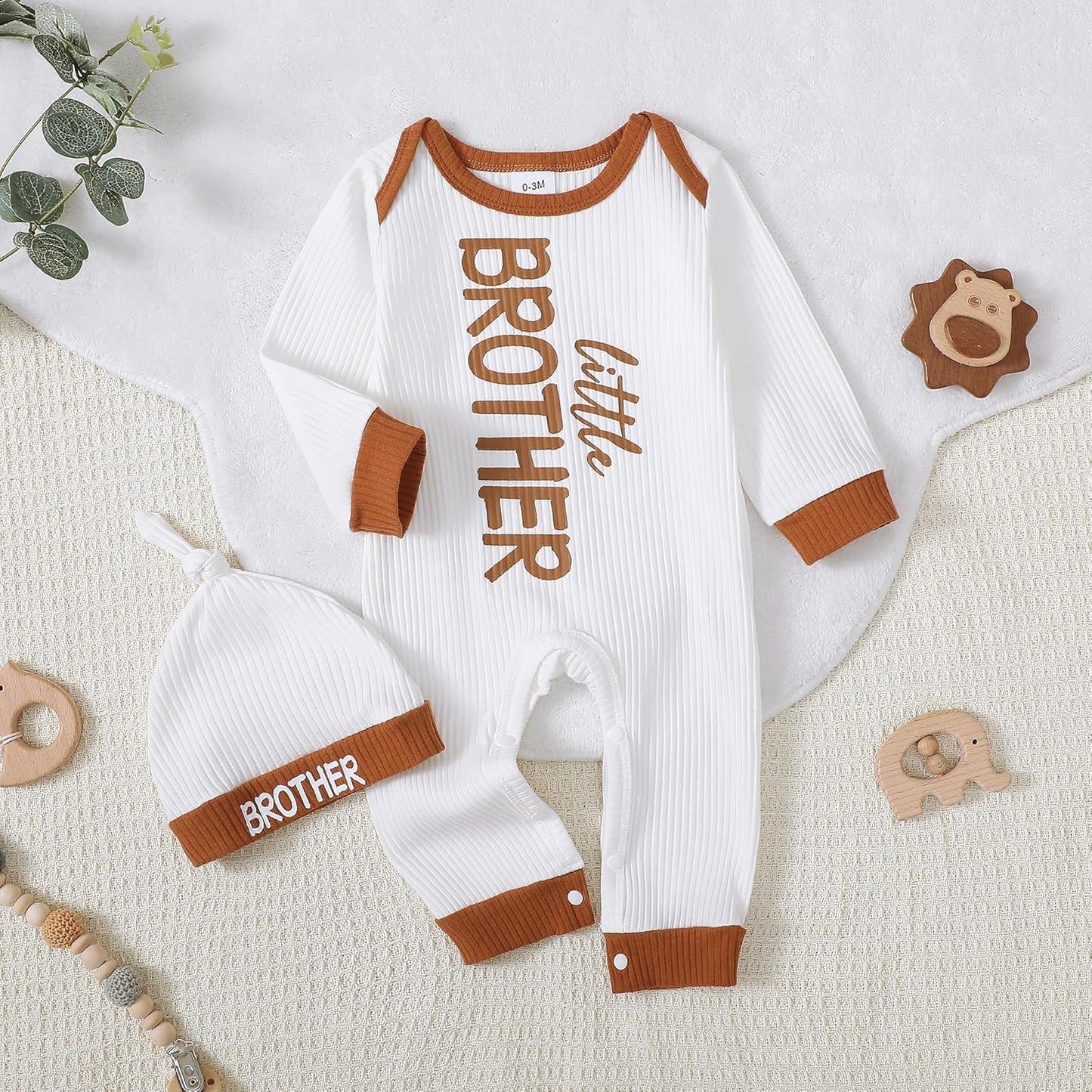 NZRVAWS Baby Boy Clothes Preemie Infant Boy Bear Outfits Jumpsuit Bodysuit Letter Print Romper