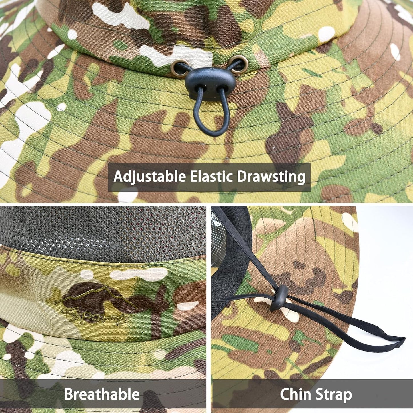 Sun Hats for Men Women Fishing Hat UPF 50+ Breathable Wide Brim Summer UV Protection Hat