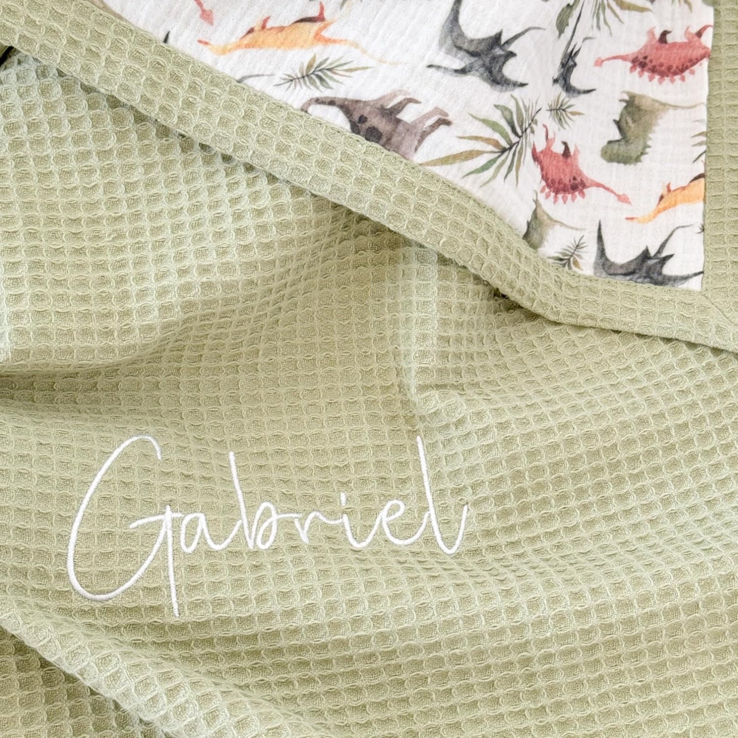 Personalized Baby Blanket with Name – Handmade 100% Organic Cotton Newborn Gift | Custom Knit Blanket for Boys, Girls, Kids & Baby Showers