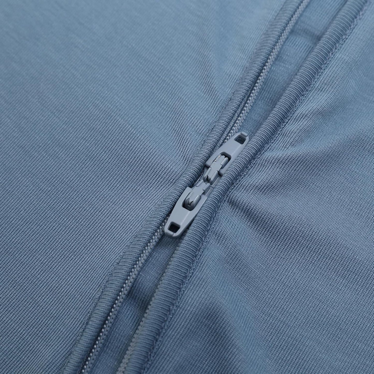 JunNeng Baby 2 Pack Rayon of Bamboo Romper Sleeper 2 Way Zipper Short Sleeve Jumpsuit Zipper Footless One-piece