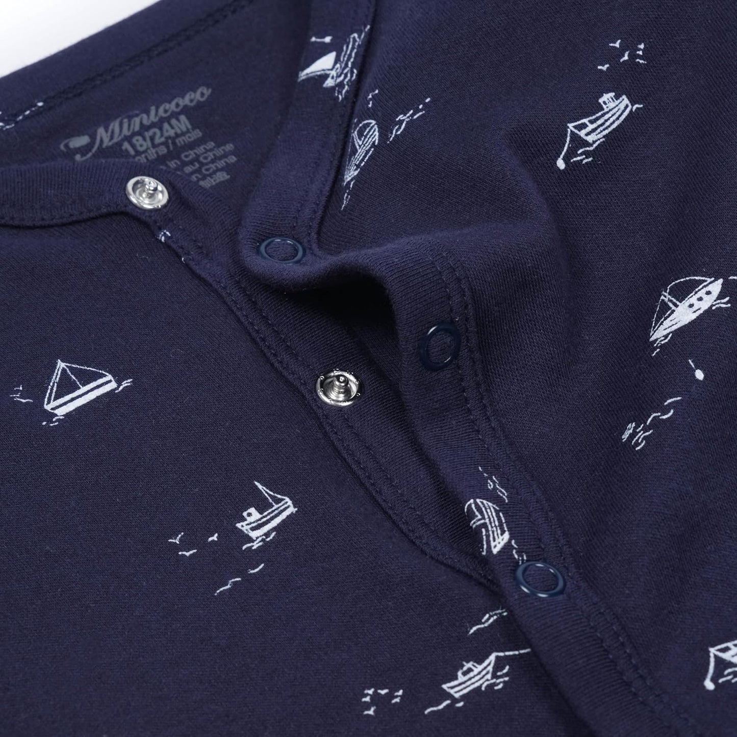 Baby Boys Girls Cotton Footies Multi Pack Long Sleeve Baby Footed One-Piece Jumpsuit Multi Pack