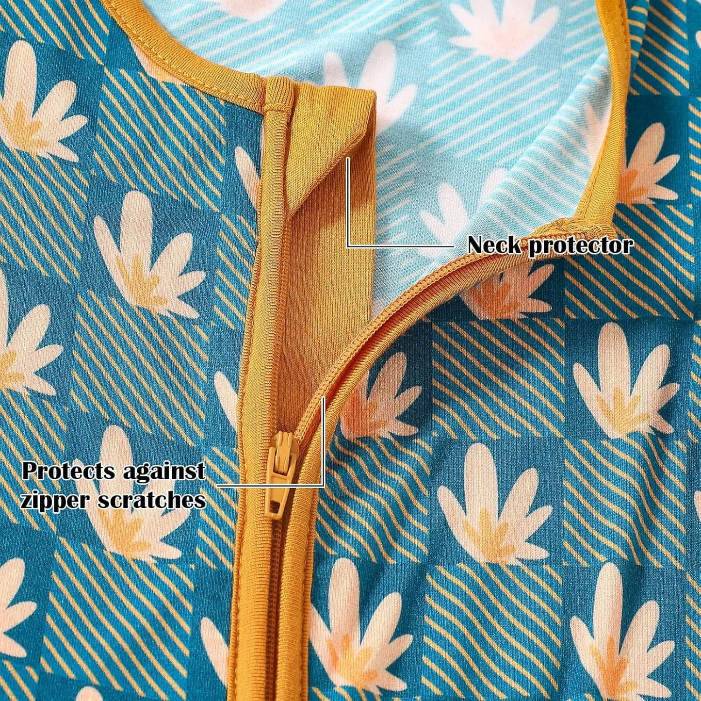 OPAWO Bamboo Baby Pajamas 3 Pack, Double Zipper Bamboo Sleepers for Baby Boy Girl Romper, Toddler Summer Clothes Outfit 0-24M