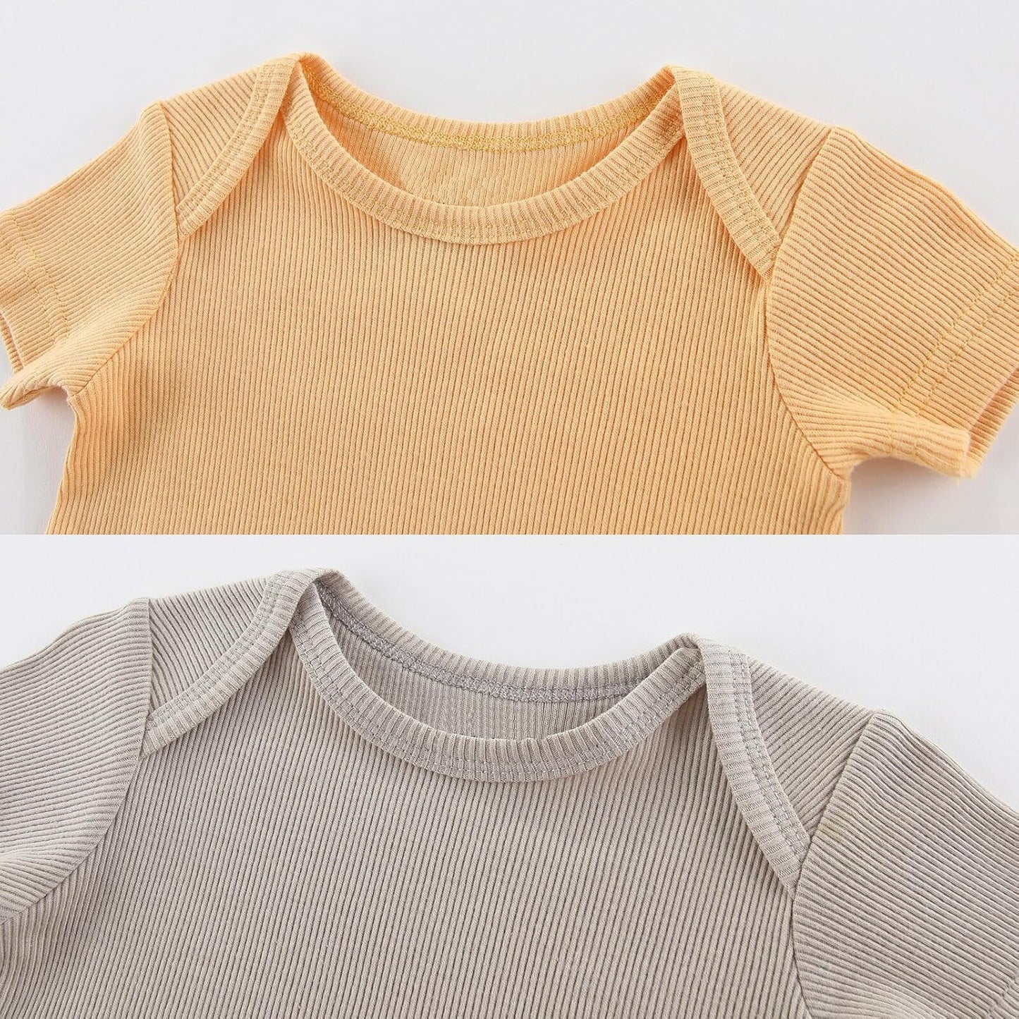 Newborn Baby Boy Girl Short Sleeve Bodysuits Cotton One-Piece Baby Clothes 6-Pack