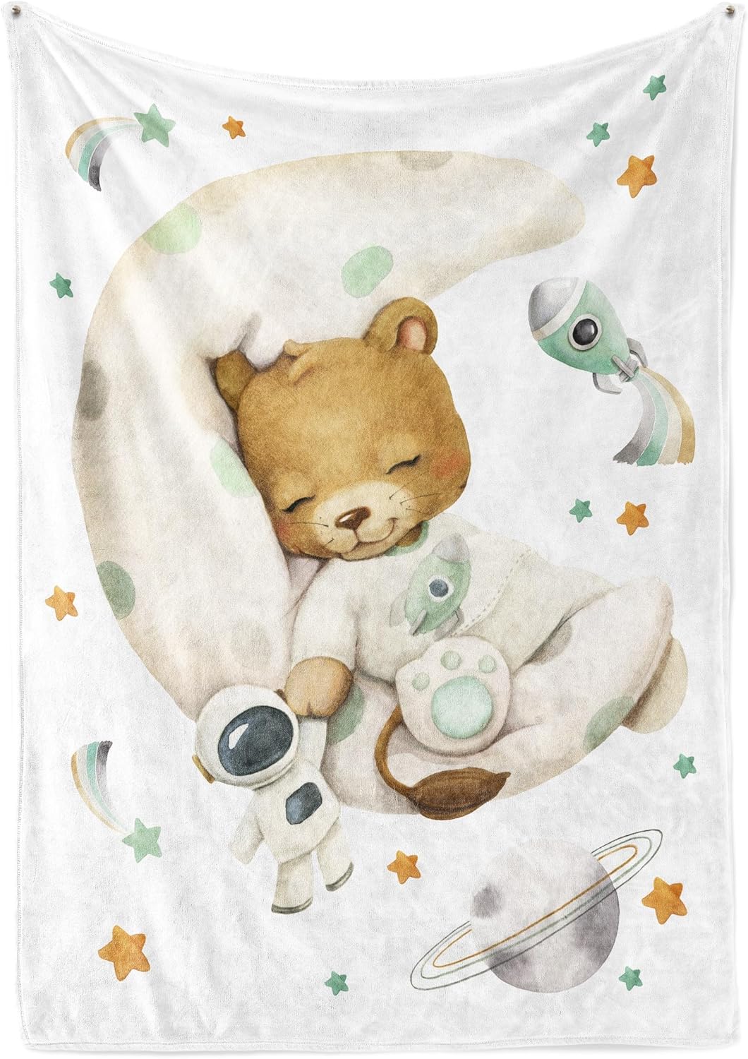 UNIQUE Cute Lion Ultra Soft Fleece Baby Blanket 30x40in, Sleeping Baby Lion Blanket, Boy