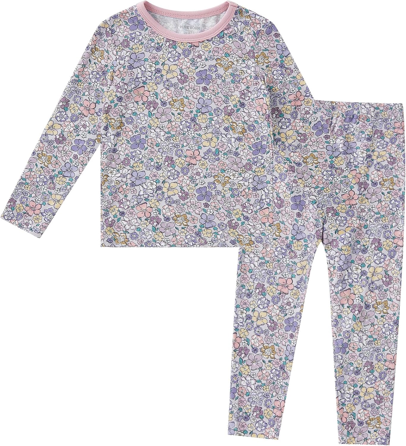 pureborn Baby Toddler Kids Viscose from Bamboo Pajamas Set Pjs 2pcs 18M-8Y