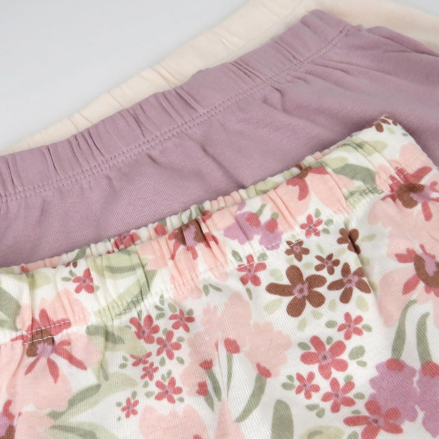 HonestBaby 3-pack Footed Pants Roomy Fit Pull on Bottoms 100% Organic Cotton for Infant Baby Boys, Girls, Unisex