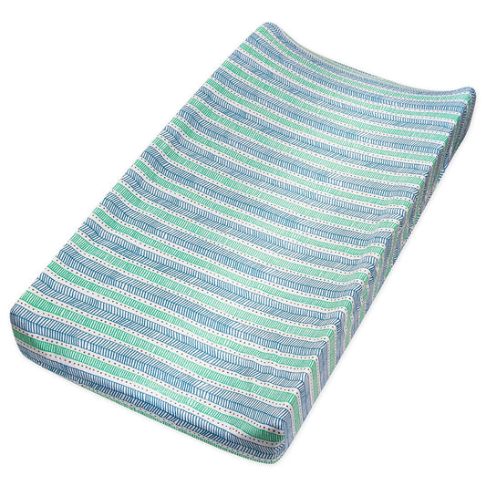 HonestBaby Organic Cotton Changing Pad Cover, Dots & Dashes, One Size