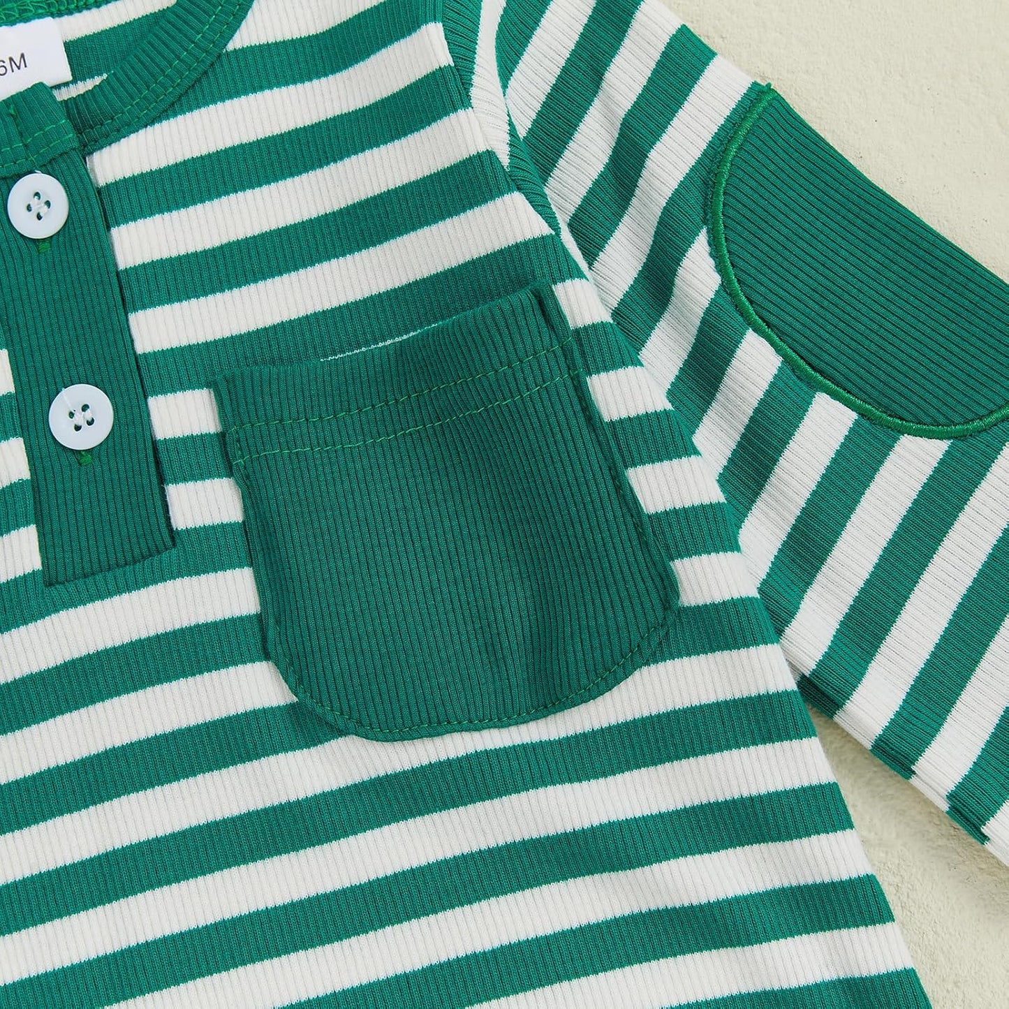 fhutpw Baby Boy Clothes 3 6 12 18 Months Ribbed Knitted Long Sleeve Romper and Pants Sets Newborn Fall Splicing Color Outfits