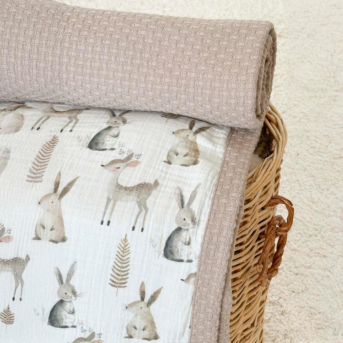 Personalized Baby Blanket with Name – Handmade 100% Organic Cotton Newborn Gift | Custom Knit Blanket for Boys, Girls, Kids & Baby Showers