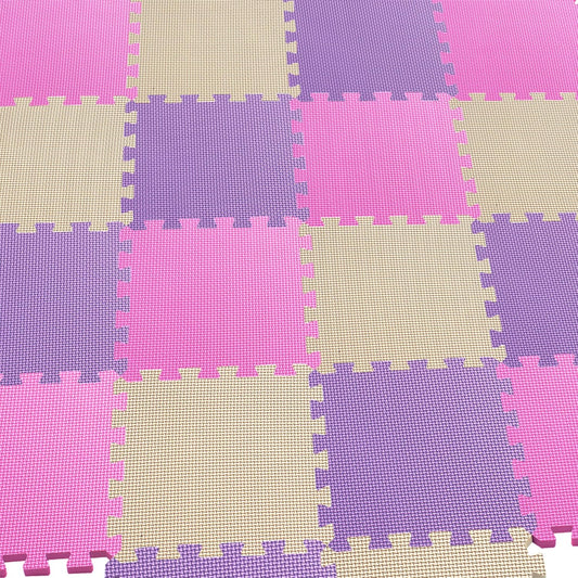 MQIAOHAM® 25 Pieces Puzzle Play Mats, Soft Baby Play Mat, Kids Interlocking Foam Floor Tiles, Toddlers Carpet Playmats G301025-103110111