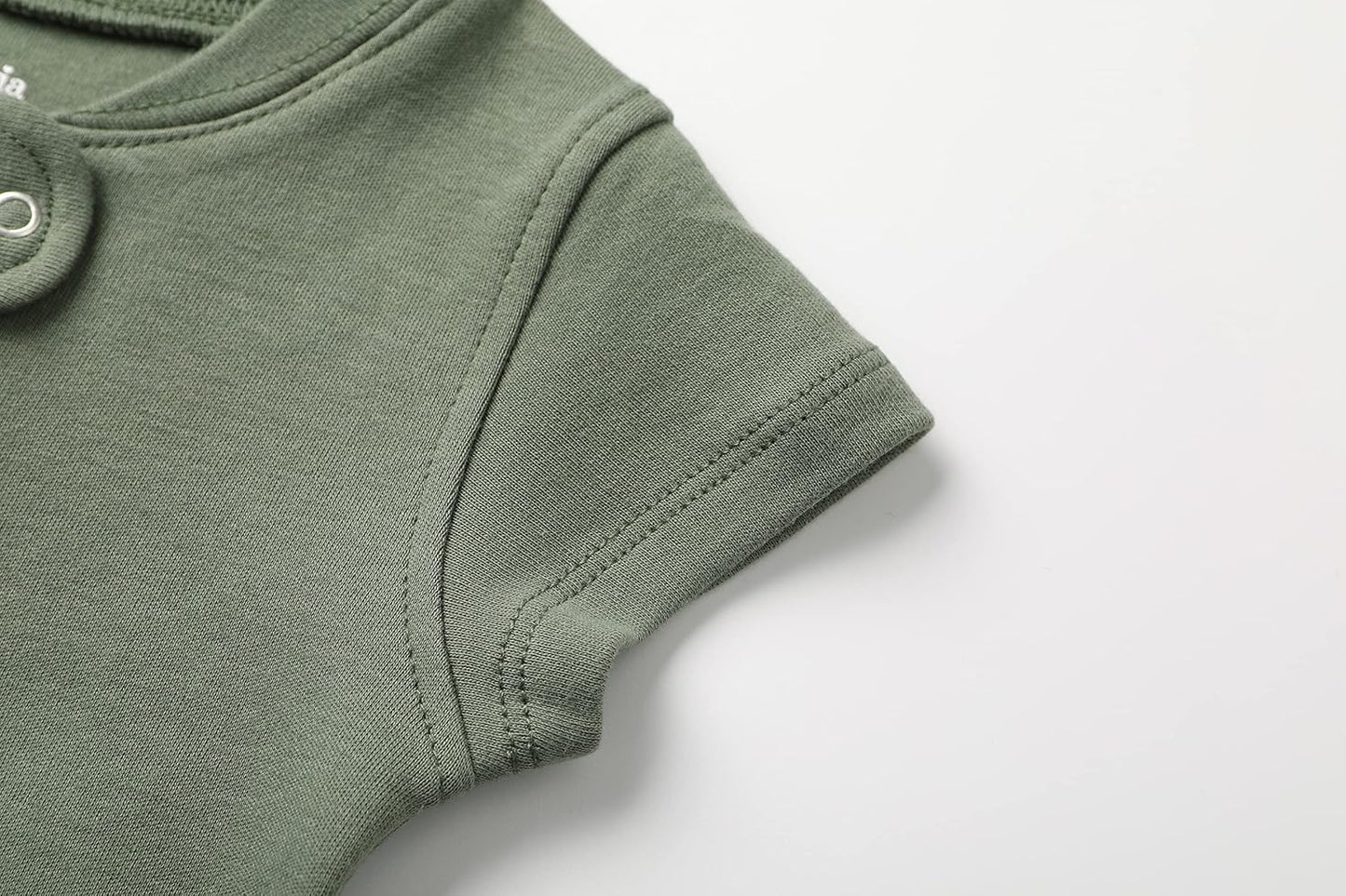 Owlivia Baby Boy Romper, Unisex Short-sleeve Summer Outfit, 100% Organic Cotton Girl One-Piece Jumpsuit