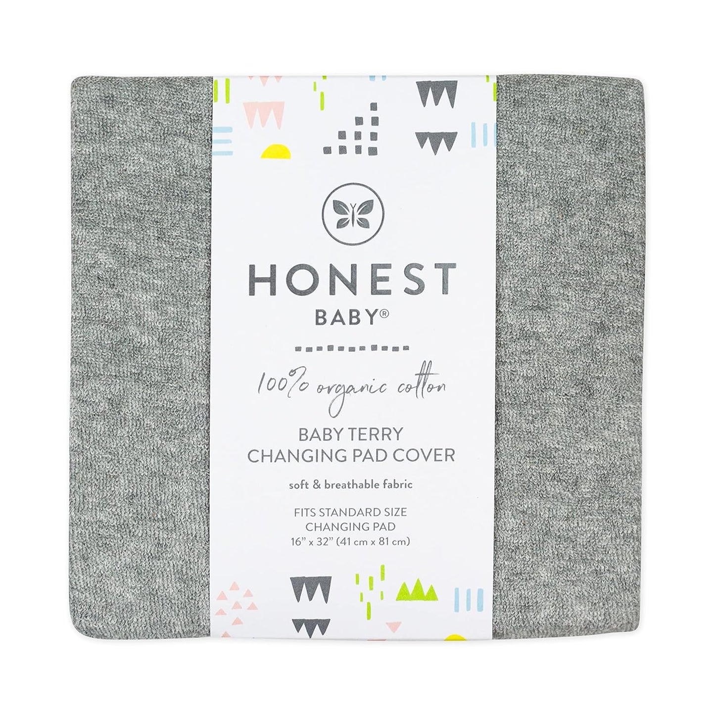 HonestBaby unisex baby Organic Cotton Changing Pad Cover and Toddler Sleepers, Gray Heather, One Size US